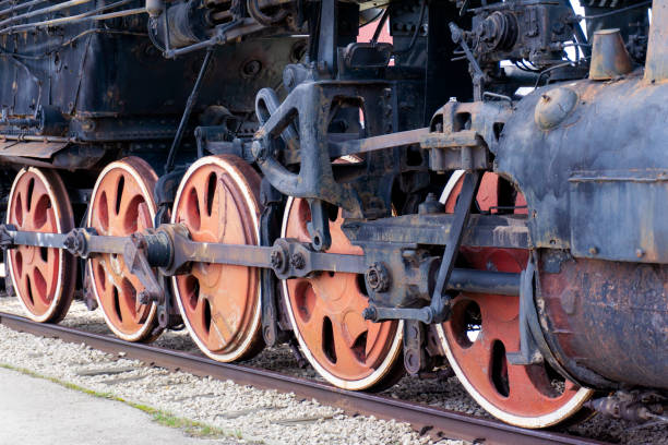 istock wheels of a soviet locomotive of class l 1223973429