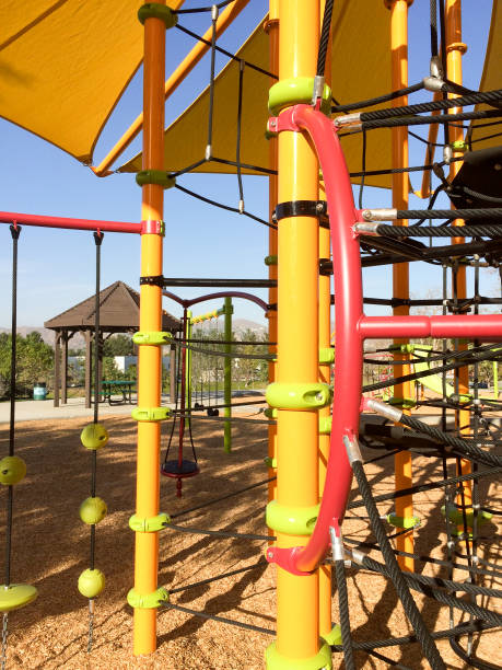 istock Playground equipment shade and ropes 1223975959