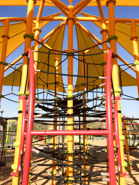 istock Playground equipment shade and ropes 1223976154
