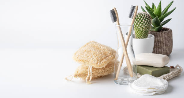 istock Zero waste, sustainable bathroom and lifestyle 1223976280