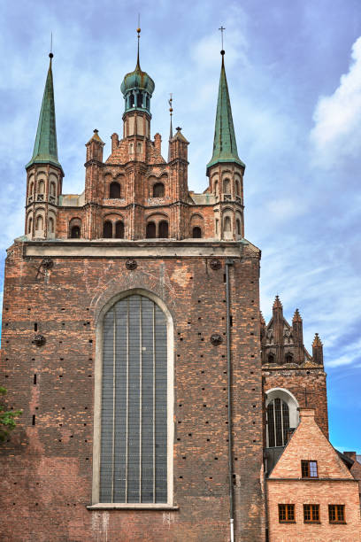 istock Gothic brick church with a bell tower 1223979154