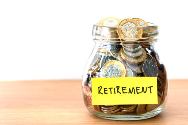 Retirement pot Money in a pot golden nest egg taxes stock pictures, royalty-free photos & images