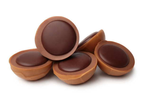 Caramel candy with chocolate
