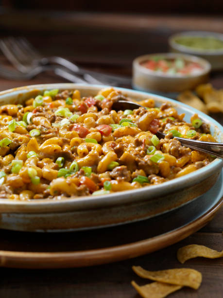 istock Creamy Beef Taco Macaroni and Cheese 1223981910
