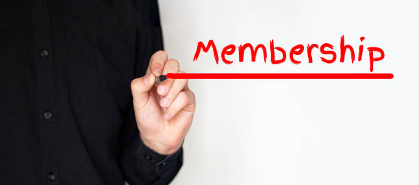 istock Hand writing inscription MEMBERSHIP with marker, concept 1223984186