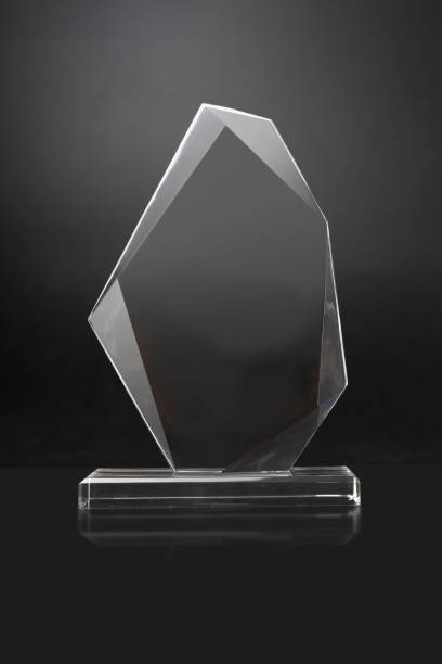 istock crystal blank award isolated on black background 1223984536