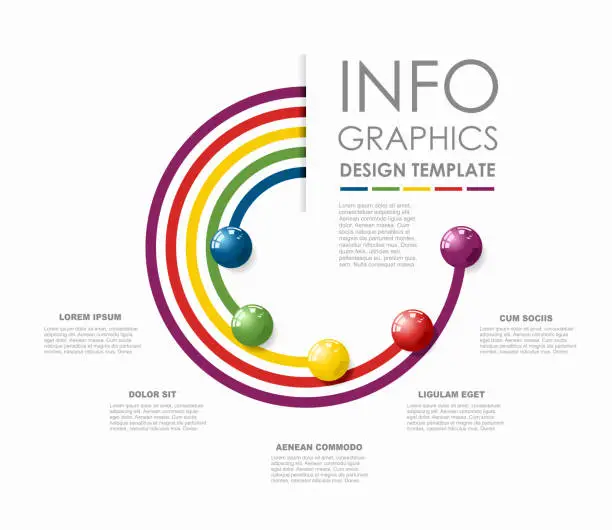Vector illustration of Infographic design template with place for your data. Vector illustration.