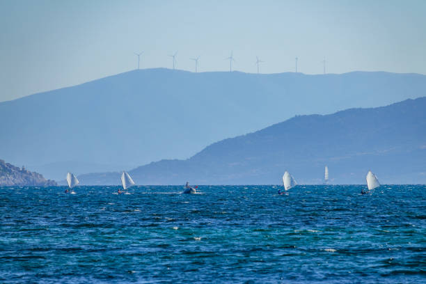 Tarifa, Spain - November 15th 2005. One windsurfer in Tarifa, the \\\