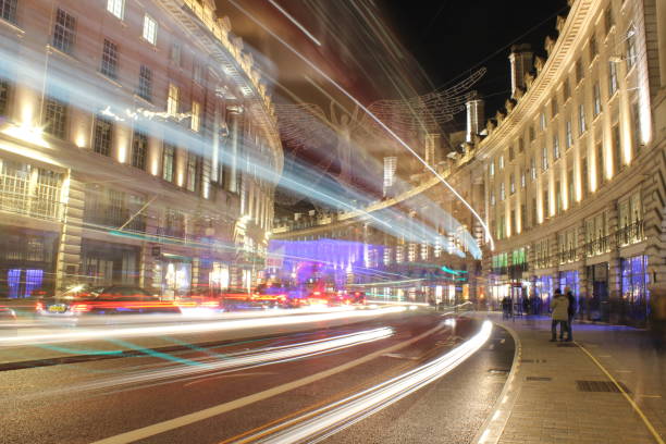 istock Holiday light in famous Regent Street 1223987567