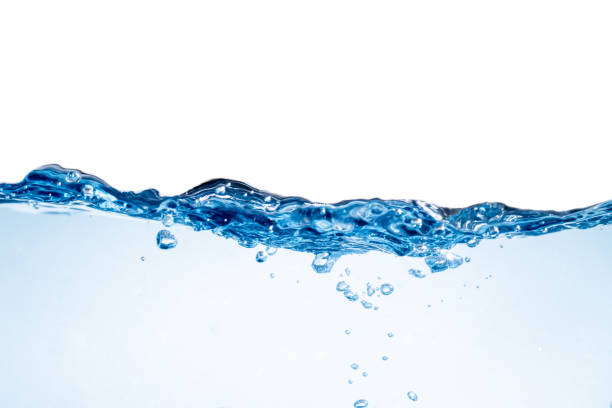 istock Blue water wave and bubbles. clean drinking water. 1223990735