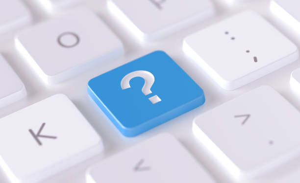 istock Modern Keyboard Button with Question Mark Icon - Q and A Concept 1223991647