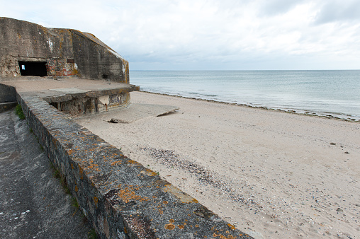 german battery at Atlantic wall in Normandy