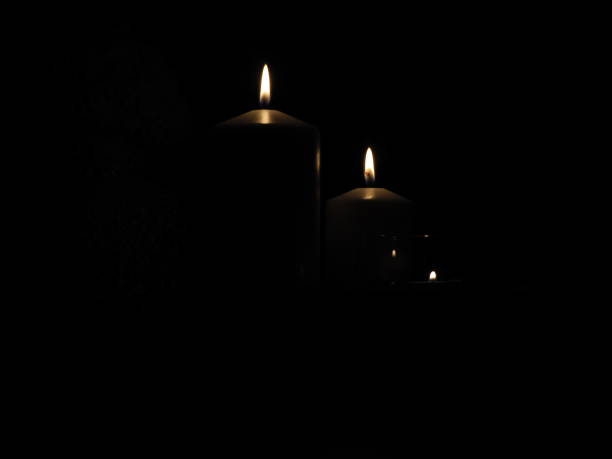 istock Candle lights in the dark 1223992971