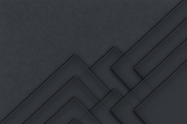 istock Simple geometric dark gray background with place for ad text, copy space. 3d illustration. 1223995617