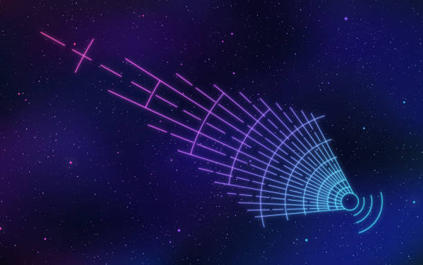 Asteroid Comet Constellation Concept Outer space stars nebula constellation abstract vapor background. andromeda galaxy stock illustrations