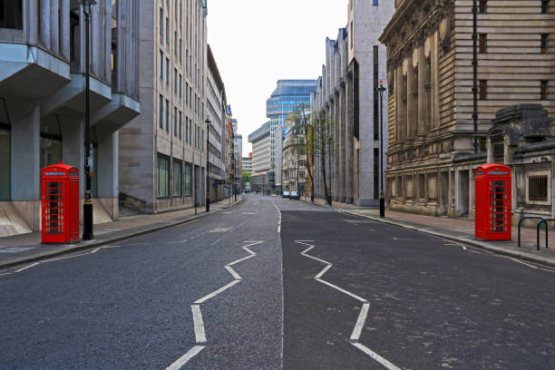 istock A view down an empty street in central London during Coronavirus lockdown, April 2020, United Kingdom. 1223999714