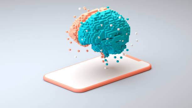 artificial intelligence digital concept - synapse human nervous system brain cell imagens e fotografias de stock