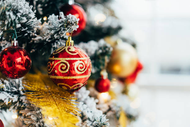 istock Vintage balls on a christmas tree. 1224003260