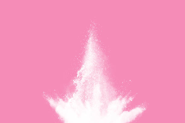 istock White powder explosion on pink background. Paint Holi. 1224005306