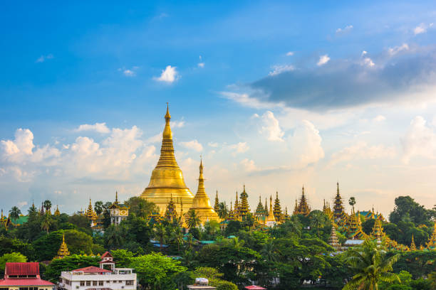 istock Yangon, Myanmar view of Shwedagon Pagoda 1224005362