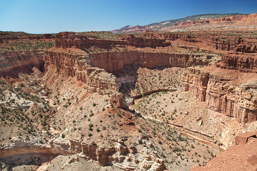 Goosenecks Overlook at Capitol Reef National Park, Utah, United States.