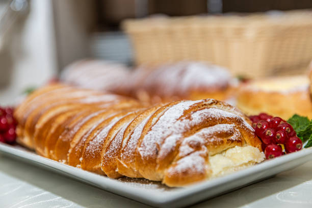 istock Tasty fresh bakery products on table 1224008338