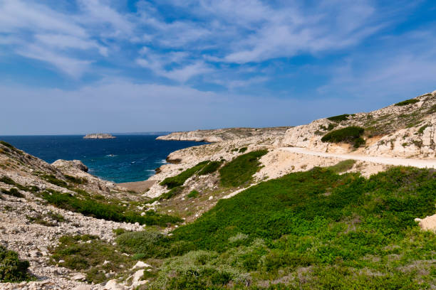 Frioul Islands one of the district in Marseille stock photo