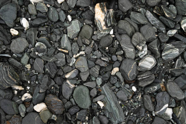 istock Close-up Overhead View of Random Wet Glacial Pebbles 1224009676