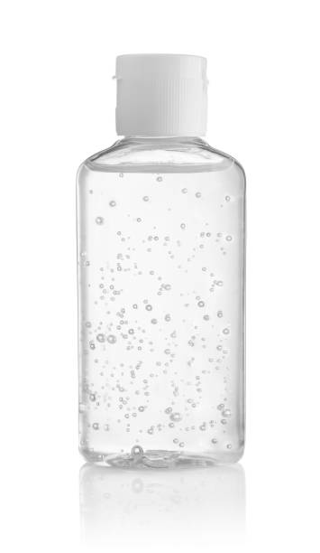 Bottle of antiseptic hand gel isolated.