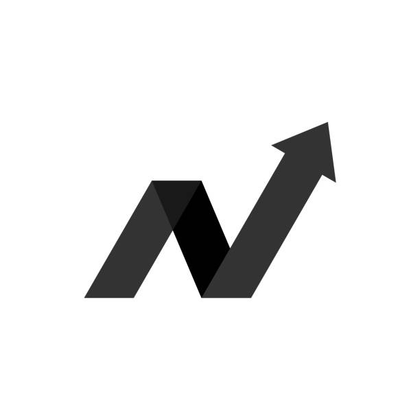 n письмо стрелка логотип шаблон иллюстрация дизайн. вектор eps 10. - n stock illustrations