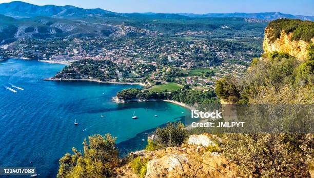 The Creeks Of The City Of Cassis Seen From The Crest Road Stock Photo - Download Image Now