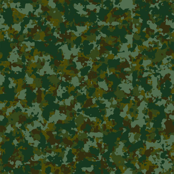 Full seamless military camouflage dark texture skin pattern Full seamless military camouflage dark texture skin pattern vector for textile. Usable for Jacket Pants Shirt and Shorts. Dirty army camo masking design for hunting fabric print and wallpaper. olive green shirt stock illustrations