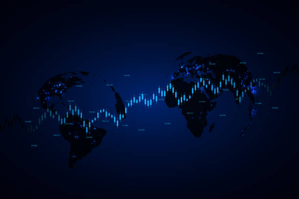 istock Stock market graph or forex trading chart for business and financial concepts, reports and investment on grey background . Vector illustration 1224022586