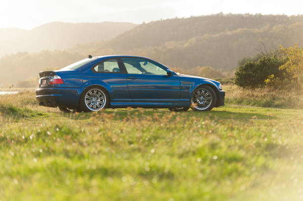 Side View Of A Blue Bmw M3 E46 In Warm Sunset Light Stock Photo - Download  Image Now - Istock