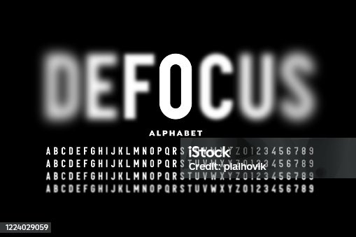 istock Font design with focused and defocused letters 1224029059