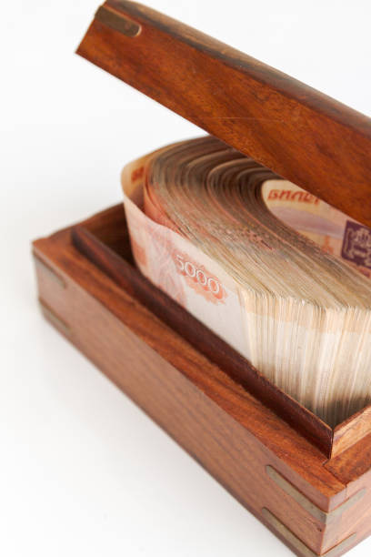 istock Russian banknotes of five thousand rubles in large quantities 1224034874