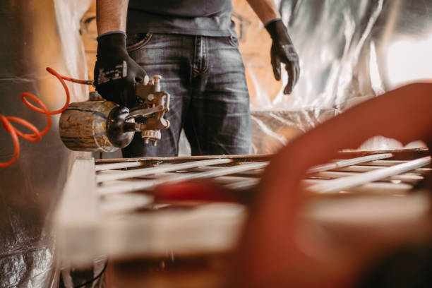 istock Painting cabinets with spray gun 1224036690