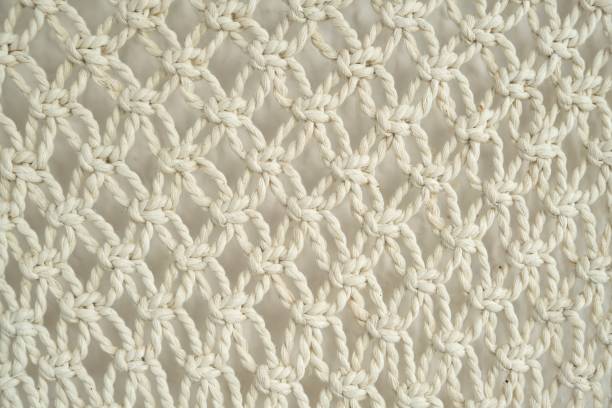 istock Close-up of macrame handmade, abstract texture background 1224038506
