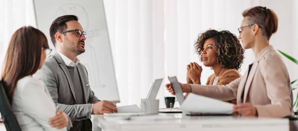 istock Business team having short morning meeting 1224040795