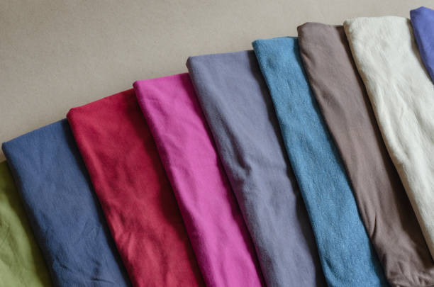 istock Set of multi-colored t-shirts. 1224040814