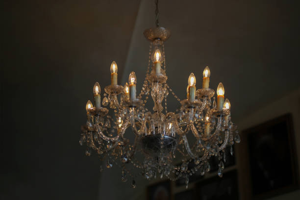 istock Beautiful chandelier on the ceiling 1224040856