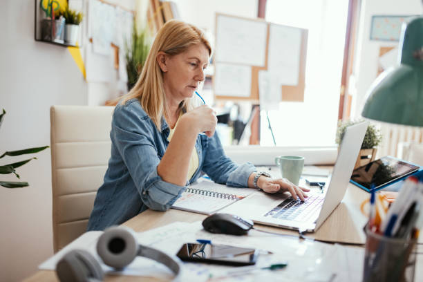 istock Businesswoman working from home and making important decisions 1224041894