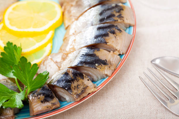 istock Sliced skinless cold-smoked mackerel 1224043378