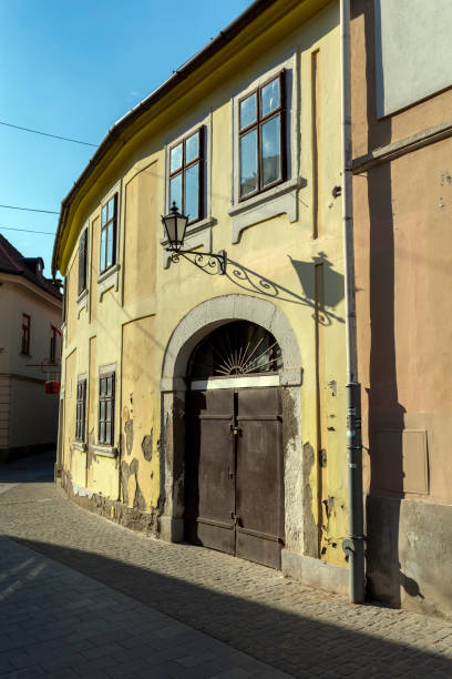 istock Empty street in Eger, Hungary 1224044538