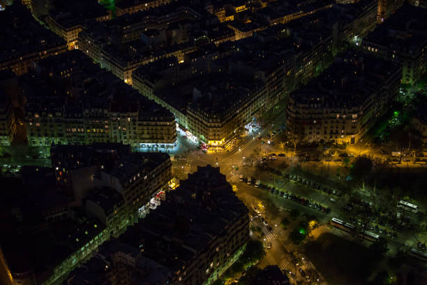 istock Paris by night from the top of the Eiffel-tower 1224048053