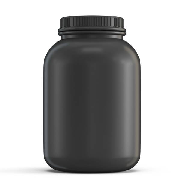 jag en plastique noir 3d - protein protein drink ground whey photos et images de collection