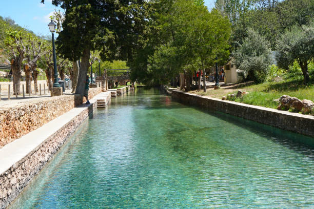 river beach river beach in the traditional village of Alte in the backcountry of Algarve alte algarve stock pictures, royalty-free photos & images