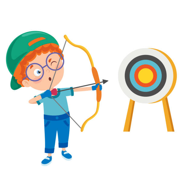 Kids Archery Illustrations, Royalty-Free Vector Graphics & Clip Art - iStock