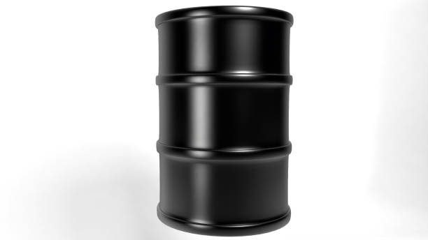 Black Oil Drum A black oil drum for oil industry presents drum container stock pictures, royalty-free photos & images