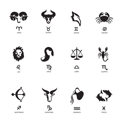 Zodiac Sign Icons Stock Illustration - Download Image Now - Astrology Sign,  Symbol, Astrology - iStock